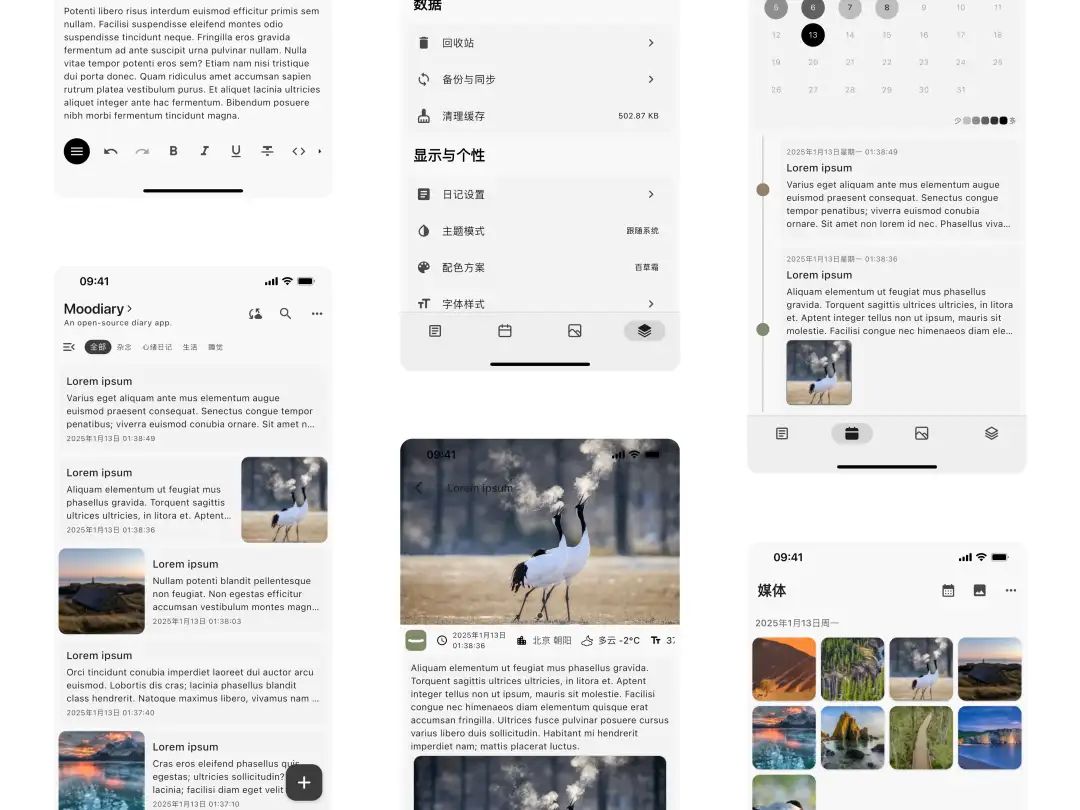 一个由 Flutter 与 Rust 构建的完全跨平台日记应用，界面直观且用户友好！