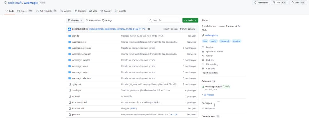 一个强大的 Java 版爬虫框架