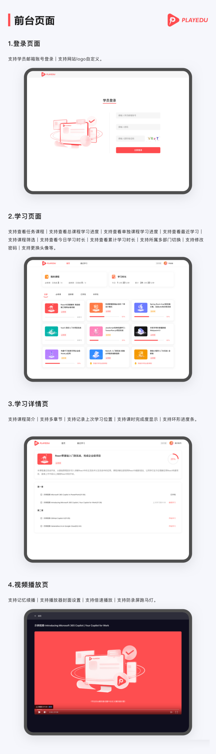 一款适用于搭建内部培训平台的系统